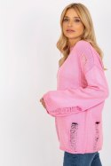Sweter Damski Model BA-SW-8043.08X Pink - Badu Badu Sweter Damski Model BA-SW-8043.08X Pink - Badu Badu