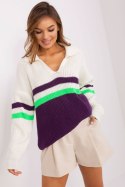 Sweter Damski Model BA-SW-8054.91P Dark Violet - Badu Badu Sweter Damski Model BA-SW-8054.91P Dark Violet - Badu Badu