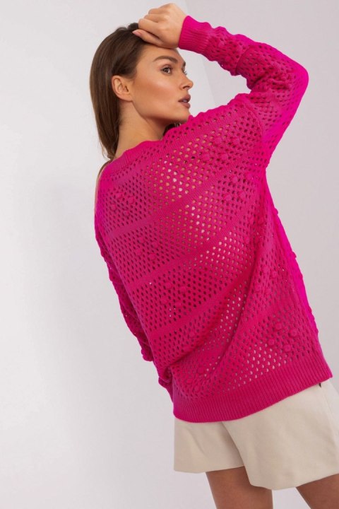 Sweter Damski Model BA-SW-9007.85P Fuksja - Badu Badu Sweter Damski Model BA-SW-9007.85P Fuksja - Badu Badu