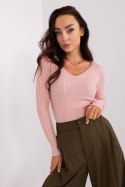 Sweter Damski Model PM-SW-PM1088.25 Light Pink - Factory Price Factory Price Sweter Damski Model PM-SW-PM1088.25 Light Pink - Factory Price Factory Price