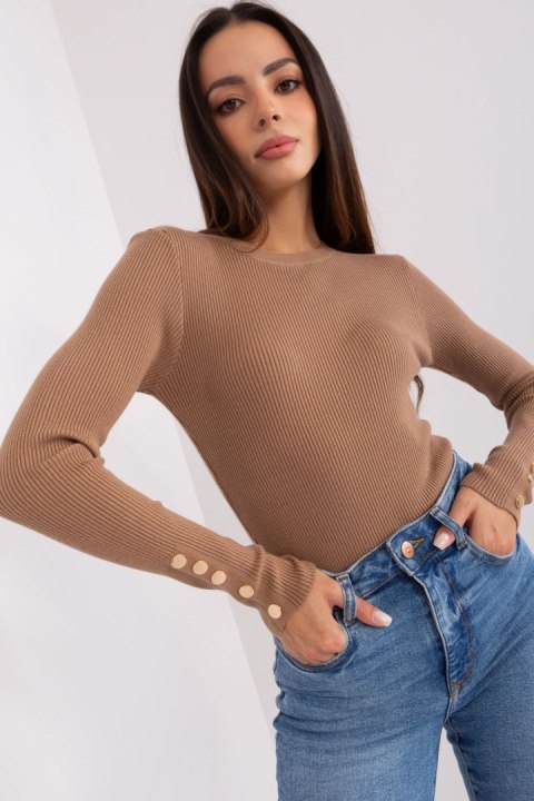 Sweter Damski Model PM-SW-PM685.39P Camel - Factory Price Factory Price Sweter Damski Model PM-SW-PM685.39P Camel - Factory Price Factory Price