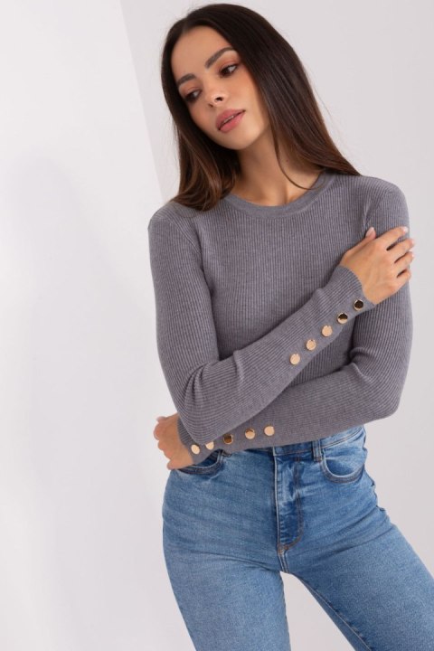 Sweter Damski Model PM-SW-PM685.39P Dark Grey - Factory Price Factory Price Sweter Damski Model PM-SW-PM685.39P Dark Grey - Factory Price Factory Price