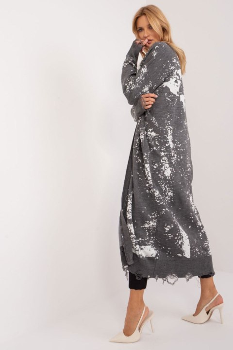 Sweter Kardigan Model BA-SW-14105.27 Dark Grey - Badu Badu Sweter Kardigan Model BA-SW-14105.27 Dark Grey - Badu Badu