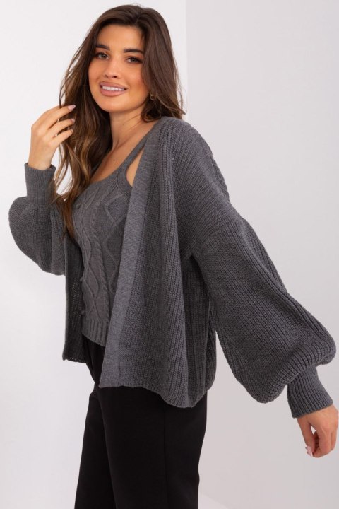 Sweter Komplet Model BA-KMPL-8019.20 Dark Grey - Badu Badu Sweter Komplet Model BA-KMPL-8019.20 Dark Grey - Badu Badu