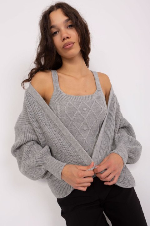 Sweter Komplet Model BA-KMPL-8019.20 Grey - Badu Badu Sweter Komplet Model BA-KMPL-8019.20 Grey - Badu Badu