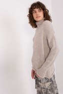 Golf Damski Model BA-SW-8049.41X Beige - Badu Badu Golf Damski Model BA-SW-8049.41X Beige - Badu Badu