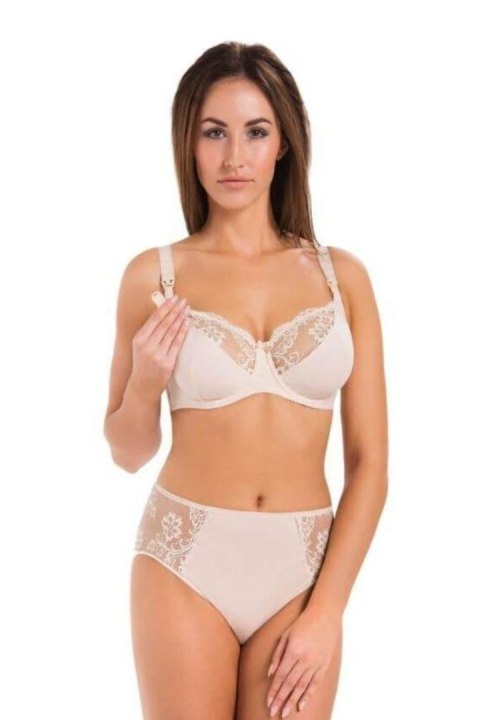 Komplet Biustonosz do karmienia Model Anastasia Mama 219-3 Black/White/Beige - Teyli Teyli Komplet Biustonosz do karmienia Model Anastasia Mama 219-3 Black/White/Beige - Teyli Teyli