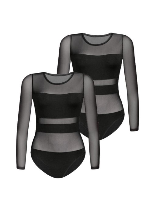 Komplet body Model 2405-2 Stripy Black - Teyli Teyli Komplet body Model 2405-2 Stripy Black - Teyli Teyli