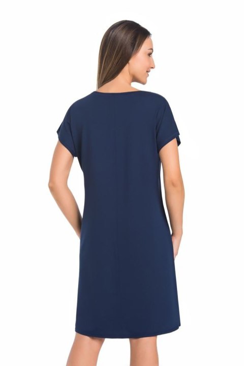 Koszulka nocna Koszula Nocna Model Luzi 2810 Navy - Teyli Teyli Koszulka nocna Koszula Nocna Model Luzi 2810 Navy - Teyli Teyli