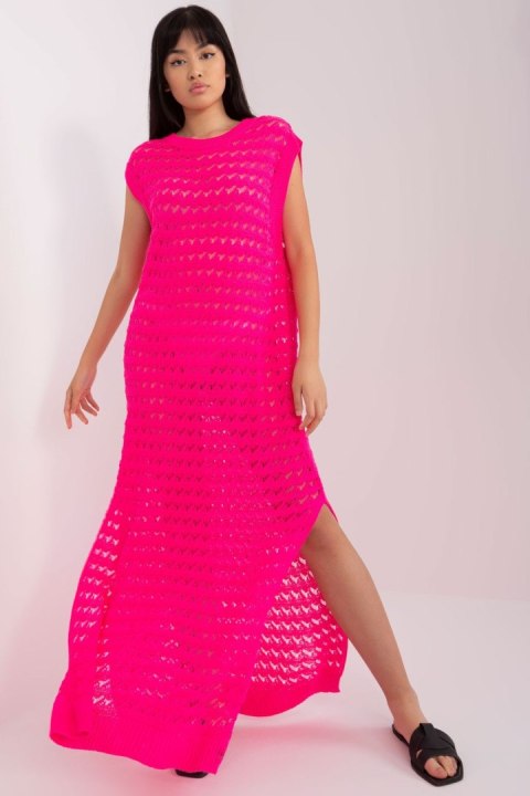 Sukienka Plażow Sukienka Model BA-SK-9003.47P Fluo Pink - Badu Badu Sukienka Plażow Sukienka Model BA-SK-9003.47P Fluo Pink - Badu Badu