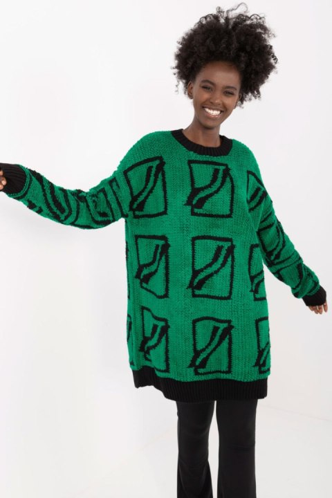 Sweter Damski Model BA-SW-0277.02 Green - Badu Badu Sweter Damski Model BA-SW-0277.02 Green - Badu Badu