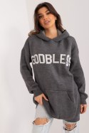 Sweter Damski Model BA-SW-0563.02 Dark Grey - Badu Badu Sweter Damski Model BA-SW-0563.02 Dark Grey - Badu Badu