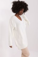 Sweter Damski Model BA-SW-0577.36X Ecru - Badu Badu Sweter Damski Model BA-SW-0577.36X Ecru - Badu Badu