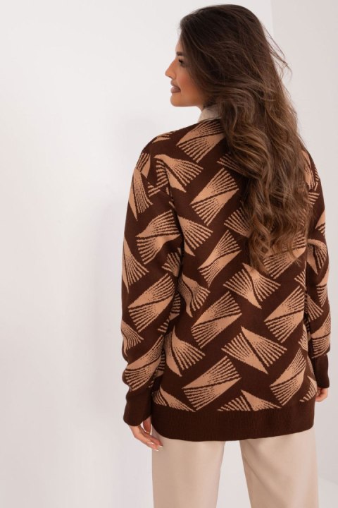 Sweter Damski Model BA-SW-12035.09 Brown - Badu Badu Sweter Damski Model BA-SW-12035.09 Brown - Badu Badu