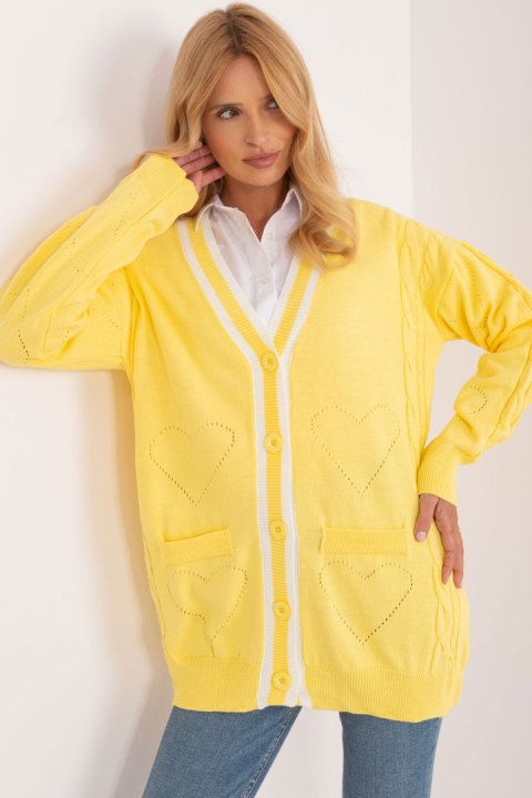 Sweter Damski Model BA-SW-12055.14X Yellow - Badu Badu Sweter Damski Model BA-SW-12055.14X Yellow - Badu Badu