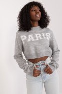 Sweter Damski Model BA-SW-1489.24 Light Grey - Badu Badu Sweter Damski Model BA-SW-1489.24 Light Grey - Badu Badu