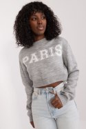 Sweter Damski Model BA-SW-1489.24 Light Grey - Badu Badu Sweter Damski Model BA-SW-1489.24 Light Grey - Badu Badu