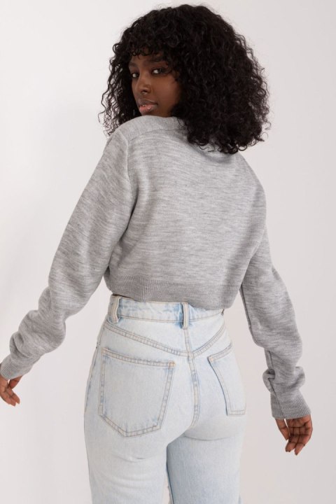 Sweter Damski Model BA-SW-1489.24 Light Grey - Badu Badu Sweter Damski Model BA-SW-1489.24 Light Grey - Badu Badu