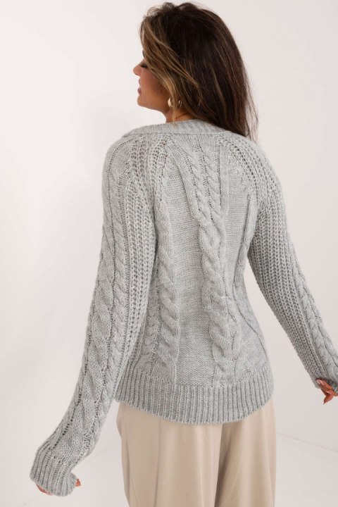 Sweter Damski Model BA-SW-1560.19 Grey - Badu Badu Sweter Damski Model BA-SW-1560.19 Grey - Badu Badu