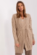 Sweter Kardigan Model BA-SW-8009-1.39P Dark Beige - Badu Badu Sweter Kardigan Model BA-SW-8009-1.39P Dark Beige - Badu Badu