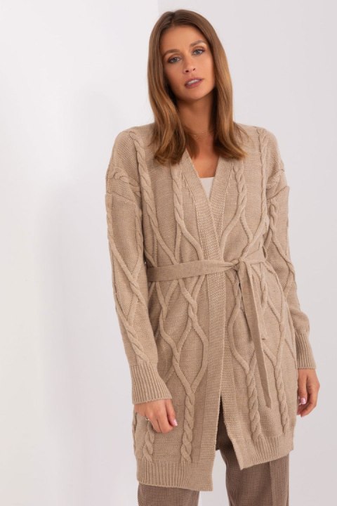 Sweter Kardigan Model BA-SW-8009-1.39P Dark Beige - Badu Badu Sweter Kardigan Model BA-SW-8009-1.39P Dark Beige - Badu Badu