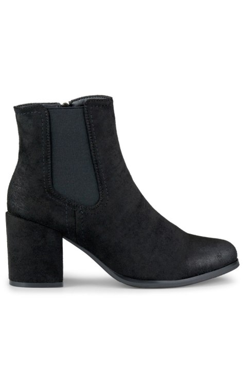 Botki Model Blaise 260038B-SU Black Zamsz - PRIMO PRIMO Botki Model Blaise 260038B-SU Black Zamsz - PRIMO PRIMO