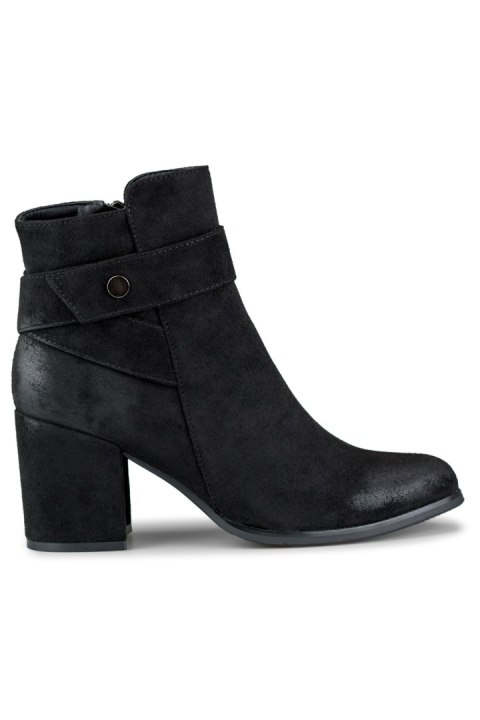Botki Model Blaise 260041B-SU Black Zamsz - PRIMO PRIMO Botki Model Blaise 260041B-SU Black Zamsz - PRIMO PRIMO