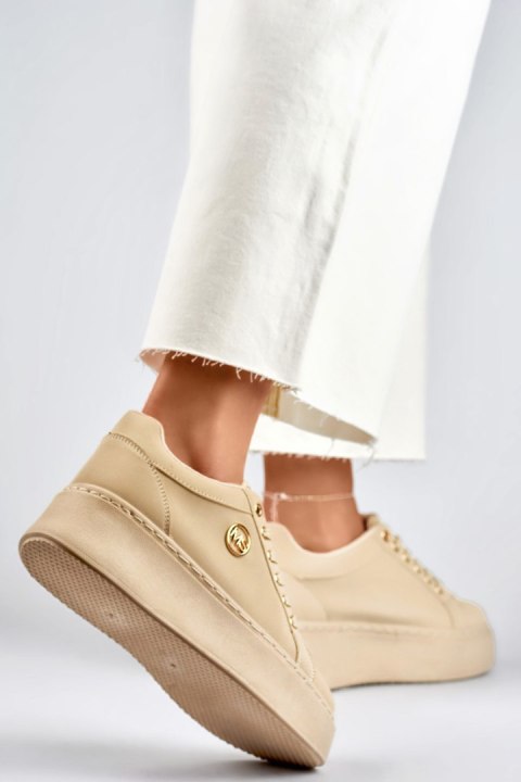 Buty Sportowe Model TL251-10L/BE Beige - PRIMO PRIMO Buty Sportowe Model TL251-10L/BE Beige - PRIMO PRIMO