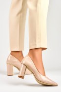 Czółenka Model GD-DO112B-BE Beige - PRIMO PRIMO Czółenka Model GD-DO112B-BE Beige - PRIMO PRIMO