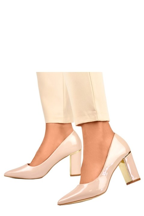 Czółenka Model GD-DO112B-BE Beige - PRIMO PRIMO Czółenka Model GD-DO112B-BE Beige - PRIMO PRIMO