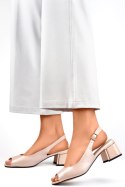 Czółenka Model GD-FL1395L.BE Beige - PRIMO PRIMO Czółenka Model GD-FL1395L.BE Beige - PRIMO PRIMO