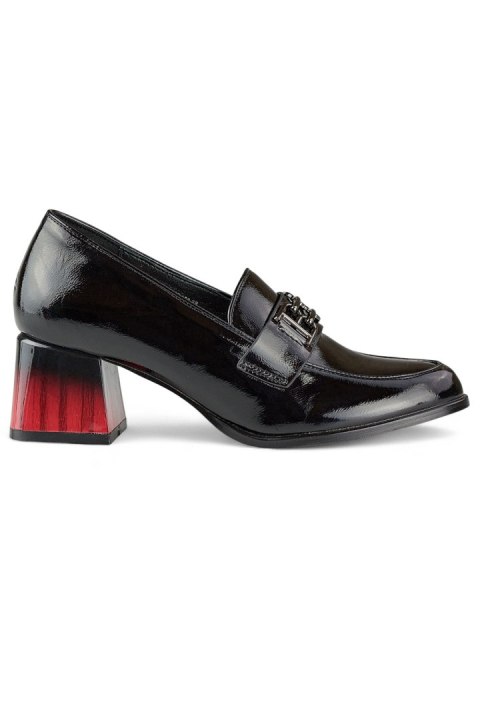 Czółenka Model GD-FL478-B Black - PRIMO PRIMO Czółenka Model GD-FL478-B Black - PRIMO PRIMO