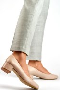Czółenka Model GD-FL490A-D.BE Beige - PRIMO PRIMO Czółenka Model GD-FL490A-D.BE Beige - PRIMO PRIMO