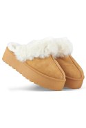 Kapcie Model 81366-2-C Camel - PRIMO PRIMO Kapcie Model 81366-2-C Camel - PRIMO PRIMO