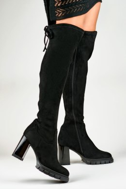 Kozaki Muszkieterki Model GD-FL3032 Black Zamsz - PRIMO PRIMO