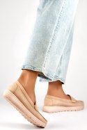 Mokasyny Model 24-21338BE Beige - PRIMO PRIMO Mokasyny Model 24-21338BE Beige - PRIMO PRIMO