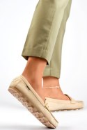 Mokasyny Model RQ032BE Beige - PRIMO PRIMO Mokasyny Model RQ032BE Beige - PRIMO PRIMO