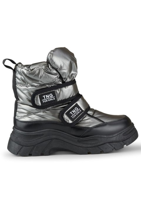 Śniegowce Model 22-PY16062SI Silver/Black - PRIMO PRIMO Śniegowce Model 22-PY16062SI Silver/Black - PRIMO PRIMO