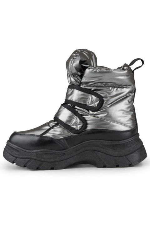 Śniegowce Model 22-PY16062SI Silver/Black - PRIMO PRIMO Śniegowce Model 22-PY16062SI Silver/Black - PRIMO PRIMO