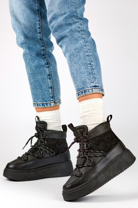 Śniegowce Model 24-72302B Black - PRIMO PRIMO Śniegowce Model 24-72302B Black - PRIMO PRIMO