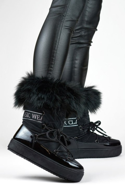 Śniegowce Model 5705-1B Black - PRIMO PRIMO Śniegowce Model 5705-1B Black - PRIMO PRIMO