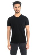 T-shirt Męski Model Dany V 1503 Black - Teyli Teyli T-shirt Męski Model Dany V 1503 Black - Teyli Teyli