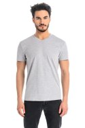 T-shirt Męski Model Dany V 1503 Grey - Teyli Teyli T-shirt Męski Model Dany V 1503 Grey - Teyli Teyli