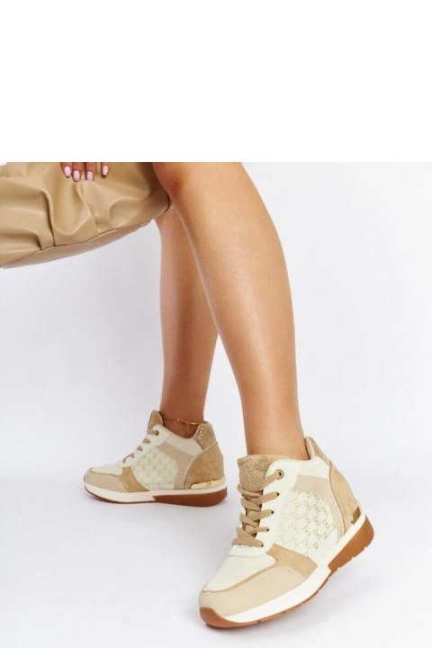 Beżowe sneakersy na koturnie Chestnut - Solea Solea Beżowe sneakersy na koturnie Chestnut - Solea Solea