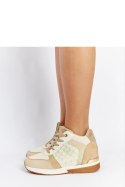 Beżowe sneakersy na koturnie Chestnut - Solea Solea