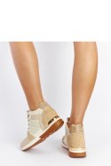 Beżowe sneakersy na koturnie Chestnut - Solea Solea