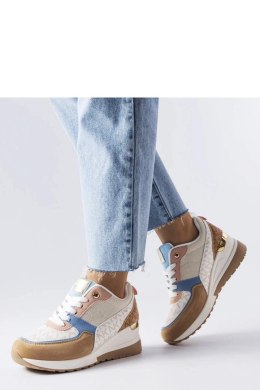 Beżowo-niebieskie sneakersy Mireault - Solea Hurtownia odzieży on-line, moda damska, bielizna i obuwie dla kobiet - Matterhorn.p Solea