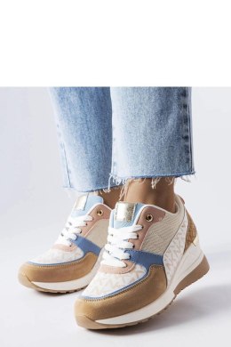 Beżowo-niebieskie sneakersy Mireault - Solea Hurtownia odzieży on-line, moda damska, bielizna i obuwie dla kobiet - Matterhorn.p Solea
