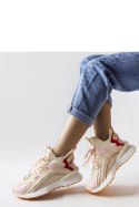 Beżowo-różowe materiałowe sneakersy Begins - Solea Solea Beżowo-różowe materiałowe sneakersy Begins - Solea Solea