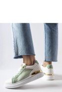 Biało-zielone buty ze złotym akcentem Palais - Solea Solea Biało-zielone buty ze złotym akcentem Palais - Solea Solea